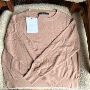 DÈLUC Polly Sweater. Beige. Small. NWT ✨
